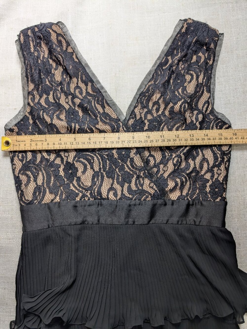 Max & Cleo Cocktail Black Lace Fit & Flare Dress Size 4 - Picture 6 of 8